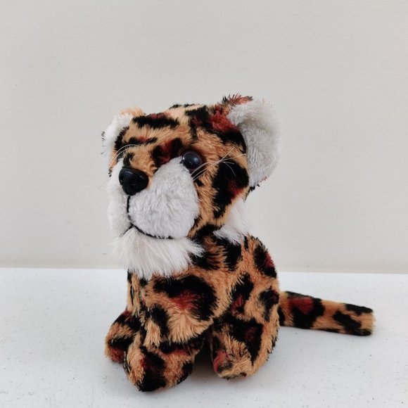Vintage Purring Rattling Plush Leopard Big Cat Stuffed Animal Toy - Picture 1 of 8